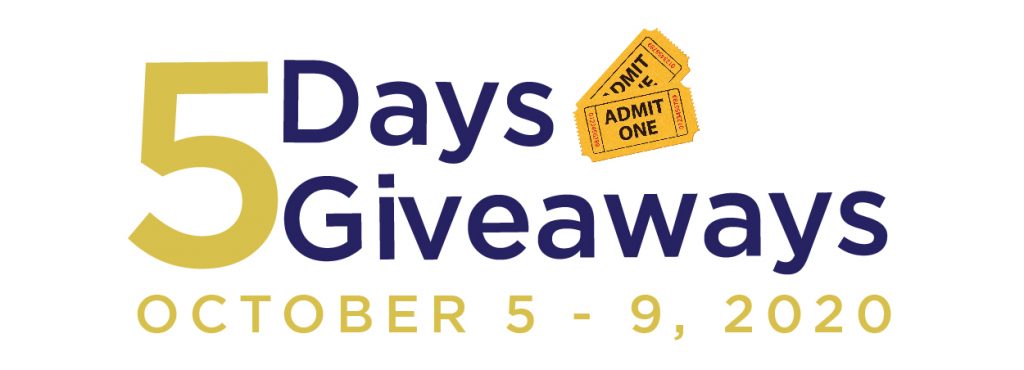 5 day giveaway from October 5 - 9