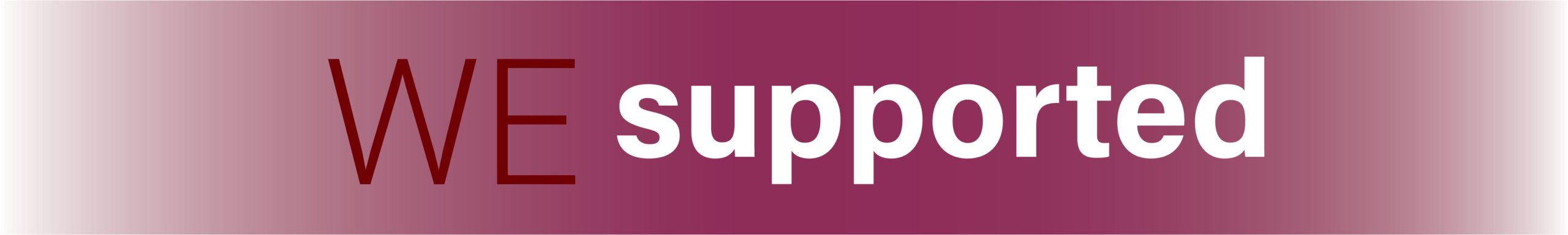 We Support We Support